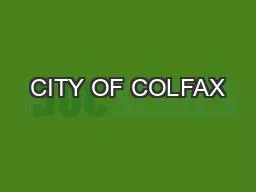 CITY OF COLFAX