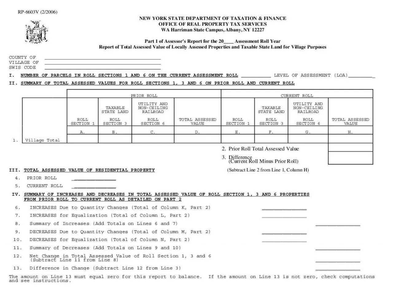 PDF-RP6603V 22006 V SUMMARY OF TOTAL ASSESSED VALUES FOR LOCALLY ASSE