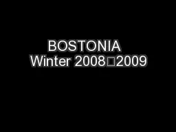 BOSTONIA  Winter 2008–2009