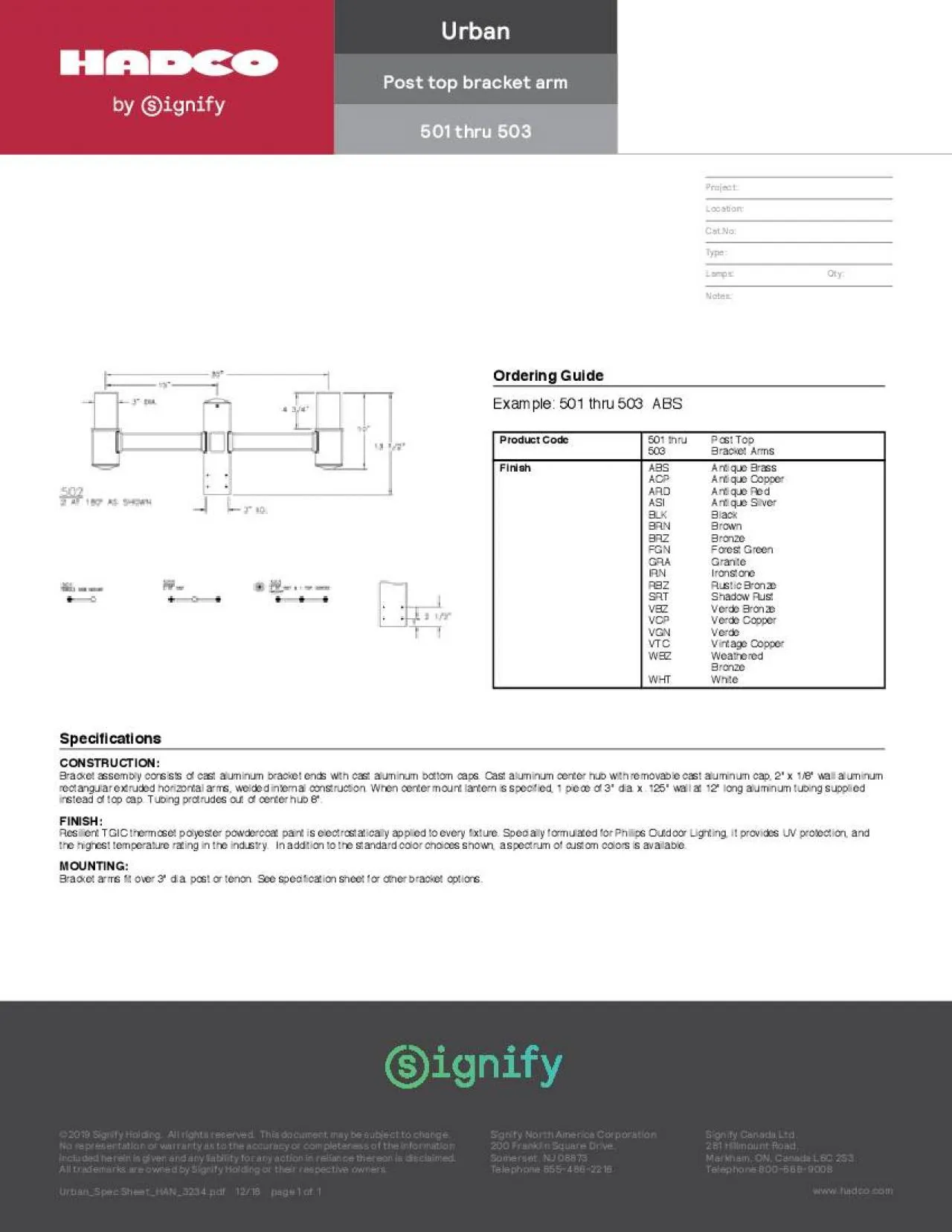 PDF-UrbanPost top bracket arm501 thru 503