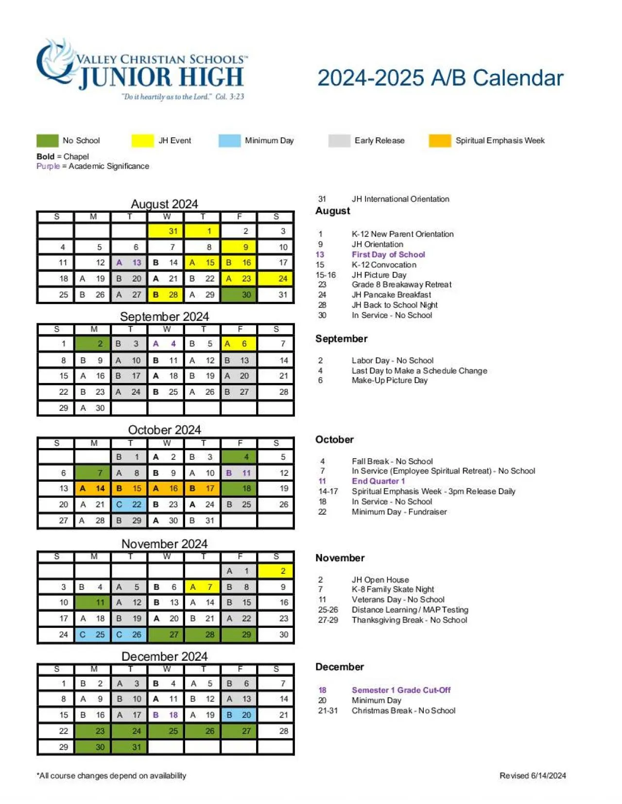 PDF-All course changes depend on availability