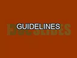 GUIDELINES