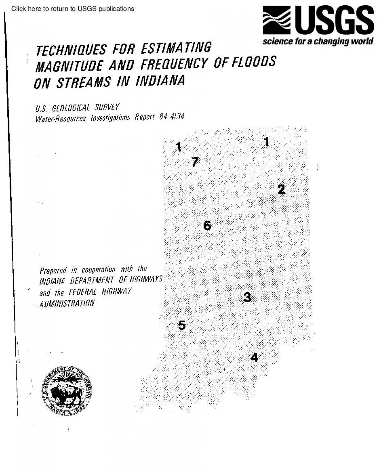 PDF-TECHNIQUES FOR ESTIMATING 146 h4AGNlTUDE AND FREQUENCY OF FLOODS ON S