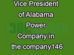 Ken Novak is Vice President of Alabama Power Company in the company146