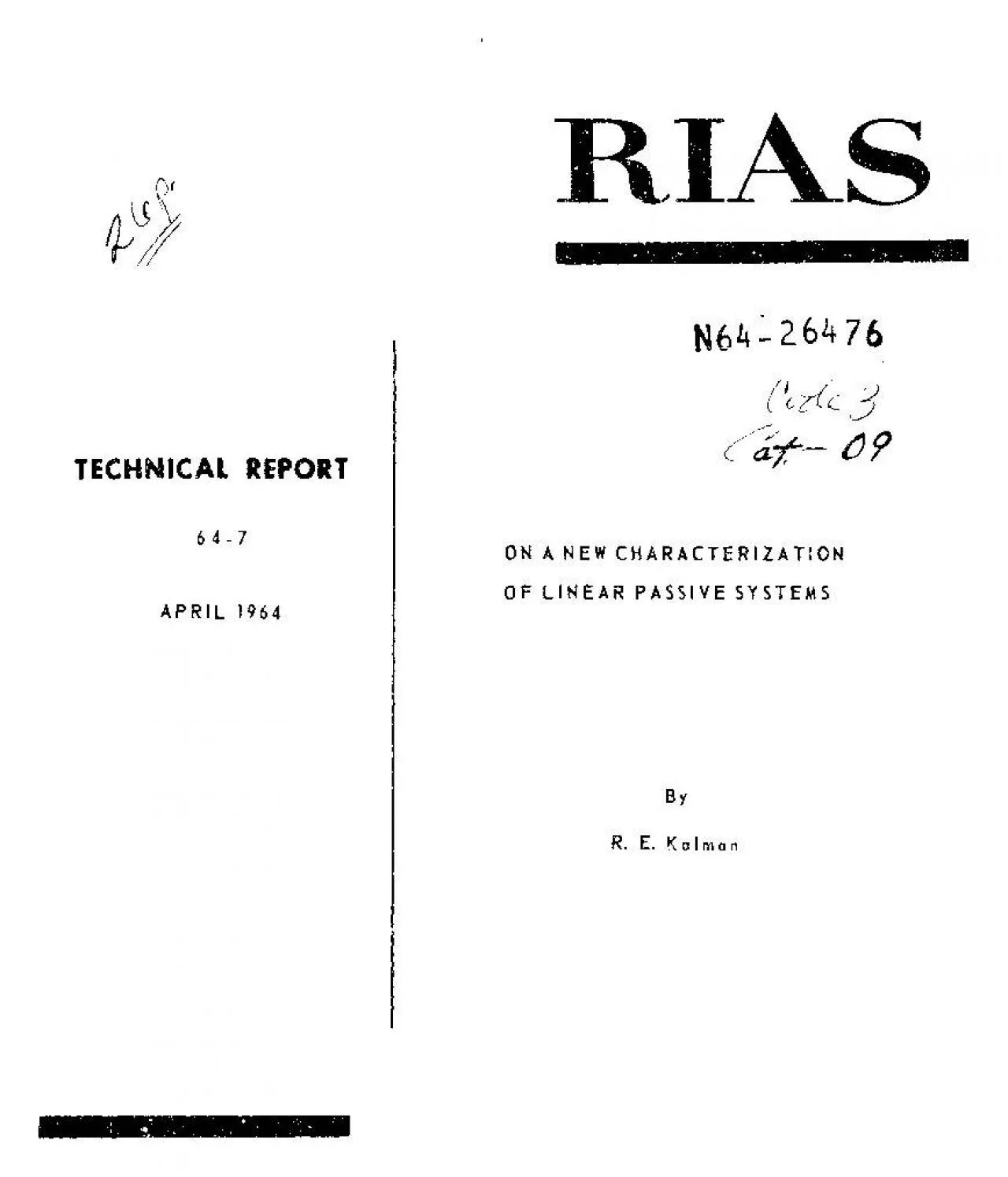 PDF-RIASI6426476fTECHNICALREPORTdP647ONANEWCHARACTERIZATIONOFLINEAR