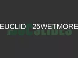 EUCLID   25WETMORE