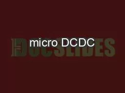 micro DCDC