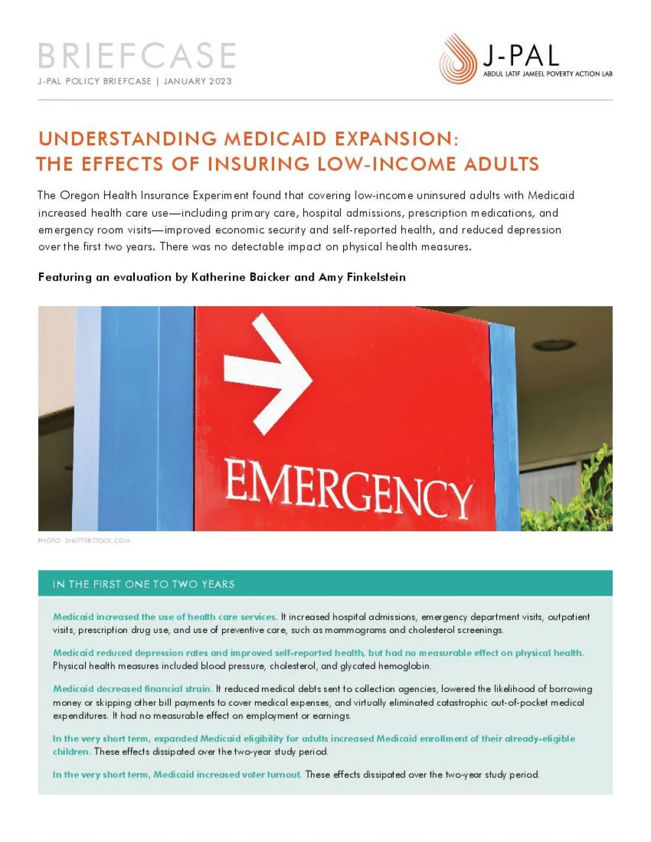 PDF-The Oregon Health Insurance Experiment found that covering the uninsur