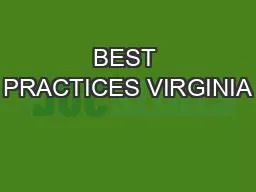 BEST PRACTICES VIRGINIA