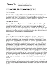 SYNOPSIS BLOSSOMS OF FIRE