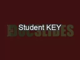 Student KEY