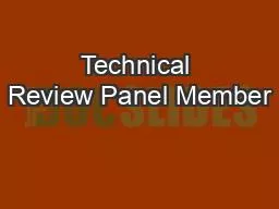 Technical Review Panel Member