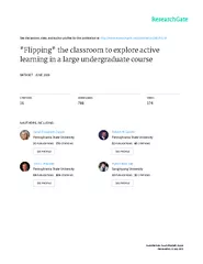 Flipping the classroom to explore active learning in a large under graduate course