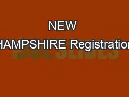 NEW HAMPSHIRE Registration