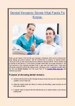 Dental Veneers: Some Vital Facts To Know.
