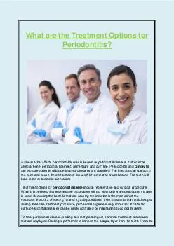 What are the Treatment Options for Periodontitis?