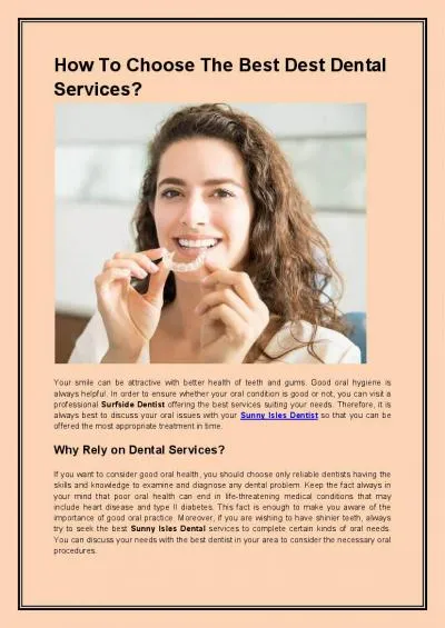 How To Choose The Best Dest Dental Services?