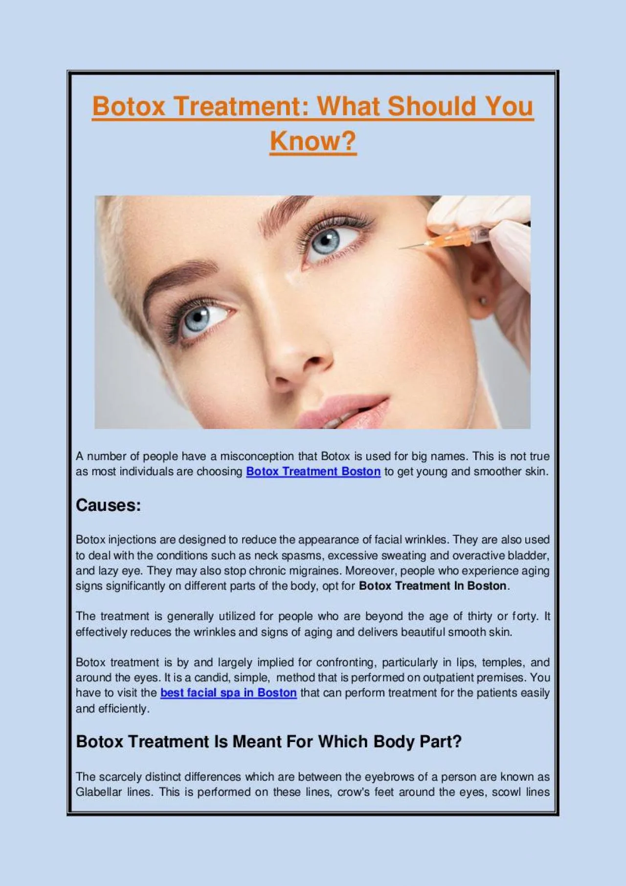 PDF-Botox Treatment: What Should You Know?