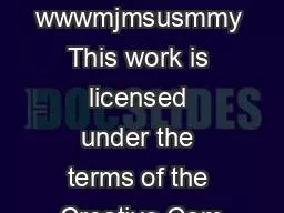 wwwmjmsusmmy This work is licensed under the terms of the Creative Com