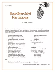 Handkerchief flirtations