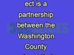 PARTNERS ect is a partnership between the Washington County Council of
