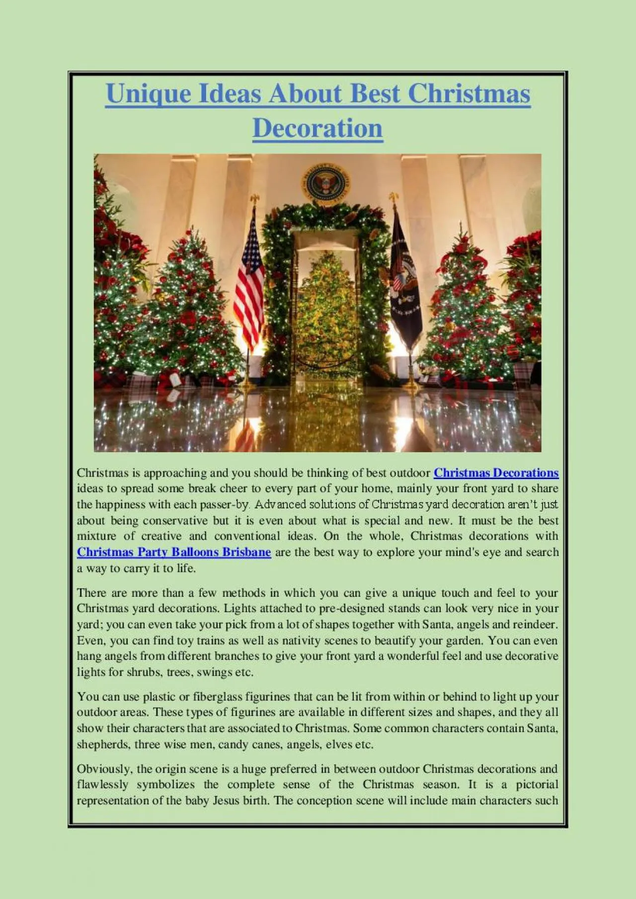 PDF-Unique Ideas About Best Christmas Decoration