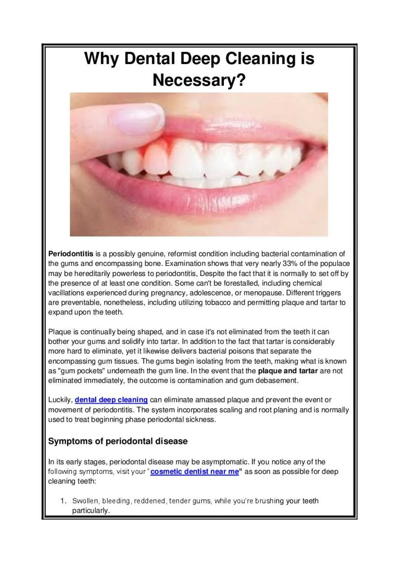 PDF-Why Dental Deep Cleaning is Necessary?