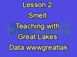 Fish finders Lesson 2 Smelt Teaching with Great Lakes Data wwwgreatlak