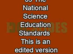 39 The National Science Education Standards  This is an edited version