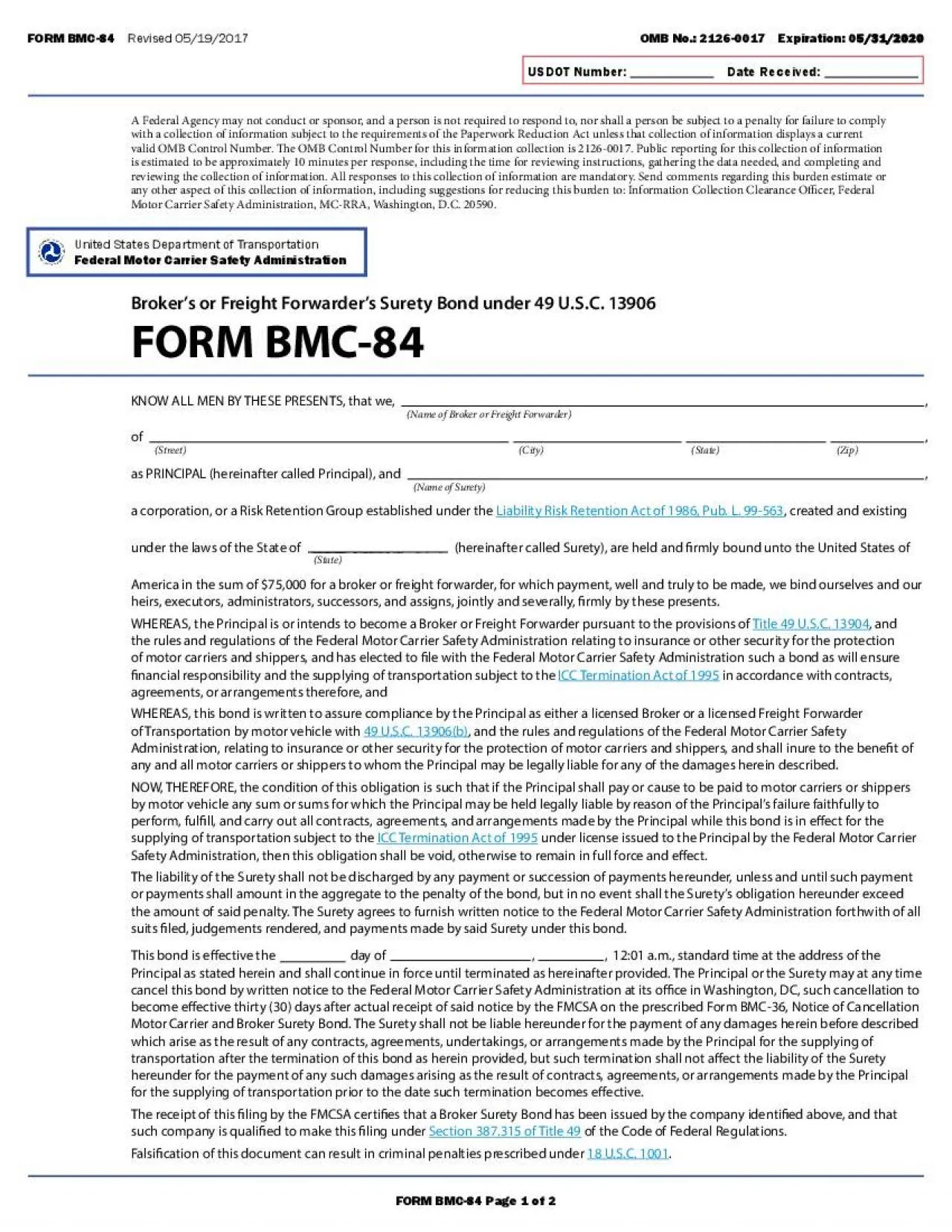 PDF-Expiration FORM BMC84 Page 1 of 2