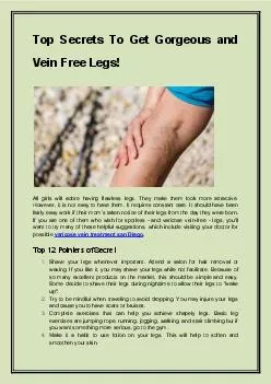Top Secrets To Get Gorgeous and Vein Free Legs (1)