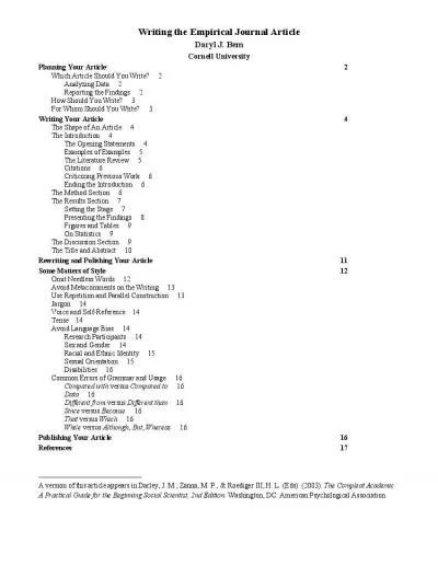 For Whom Should You Write     3Writing Your Article4The Shape of An Ar