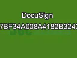DocuSign Envelope ID 437BF34A008A4182B3243800AA46EF07