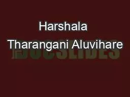 Harshala Tharangani Aluvihare