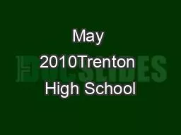 May 2010Trenton High School