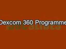 Dexcom 360 Programme