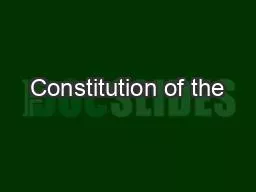 Constitution of the