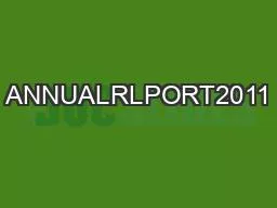 ANNUALRLPORT2011