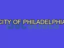 CITY OF PHILADELPHIA