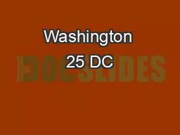 Washington 25 DC