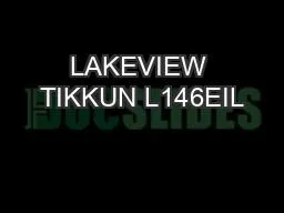 LAKEVIEW TIKKUN L146EIL
