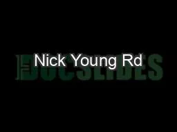 Nick Young Rd