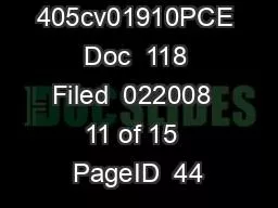 Case 405cv01910PCE  Doc  118  Filed  022008  11 of 15  PageID  44