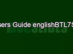 Users Guide englishBTL7S5