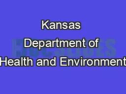 Kansas Department of Health and Environment