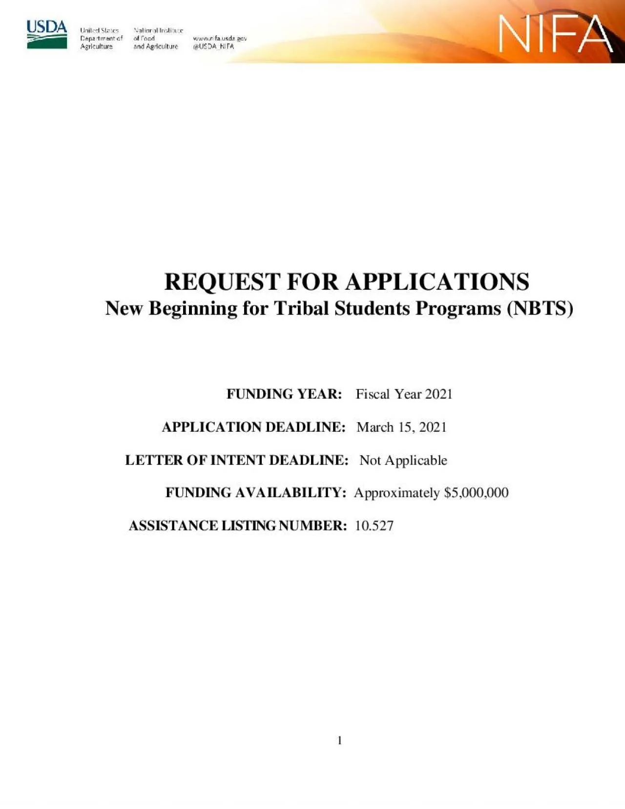 PDF-REQUEST FOR APPLICATIONNew Beginning for Tribal Students Programs NBTS