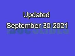 Updated September 30 2021