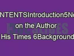 3CONTENTSIntroduction5Notes on the Author and His Times 6Background7Sy