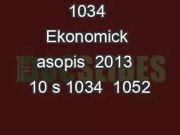 1034 Ekonomick asopis  2013  10 s 1034  1052