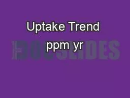 Uptake Trend ppm yr